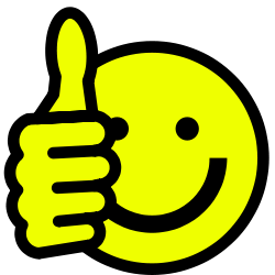 Thumbs up and thumbs down clipart 