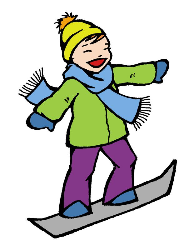 Skiing snowboarding clipart 