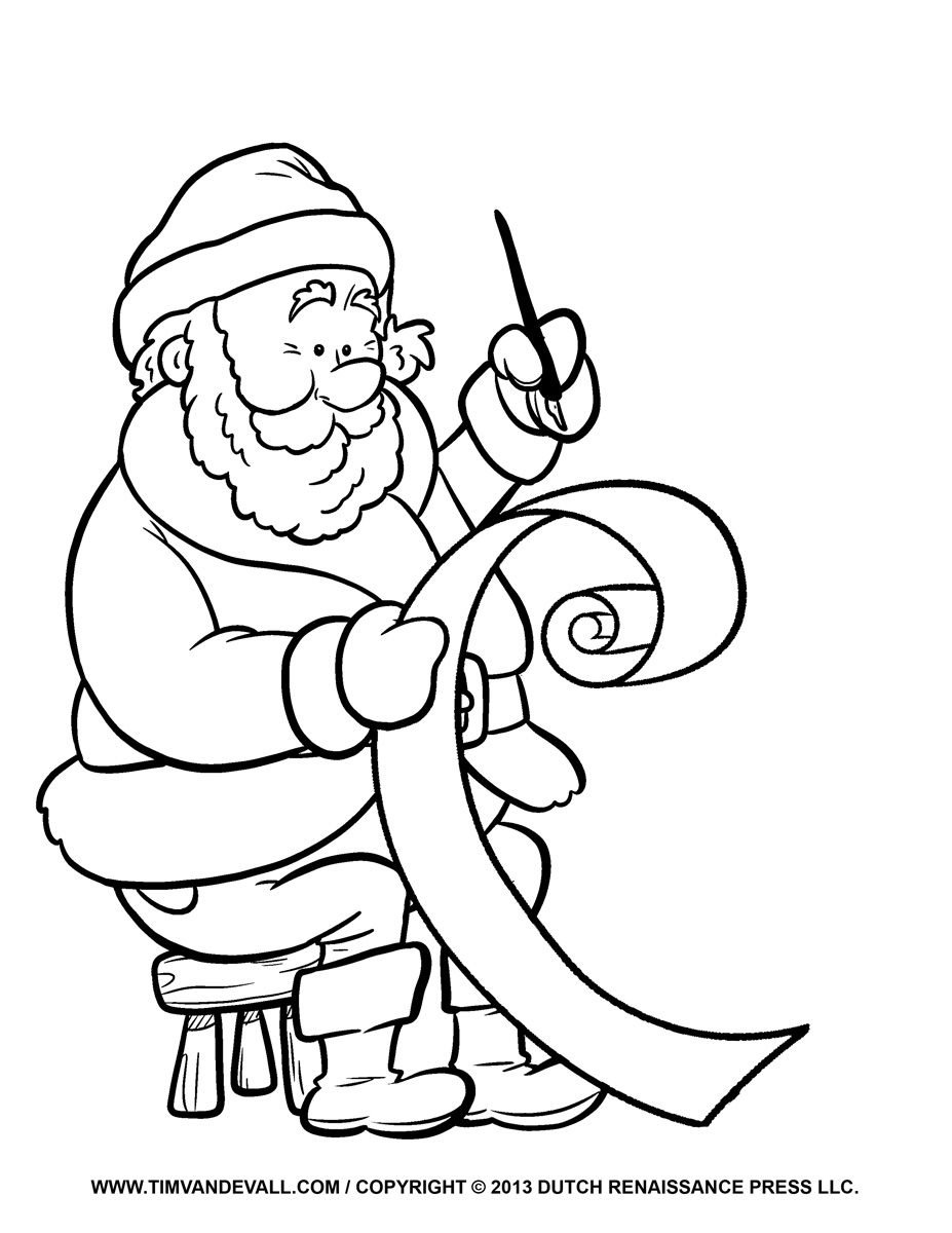 Free Santa clip art, pictures, coloring pages  letter template 