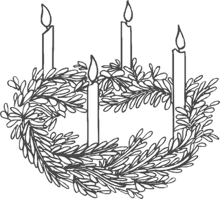 Advent wreath clipart free 