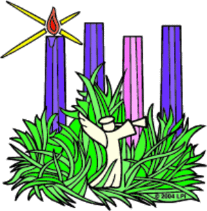 Clipart advent wreath two candles lit 