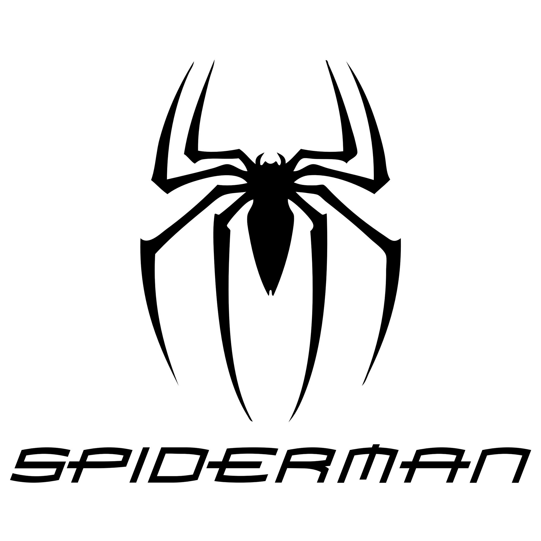 Spiderman symbol silhouette clipart 