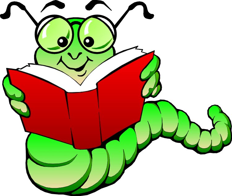 Animated bookworm clipart 