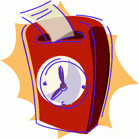 Employee Time Card Clipart 