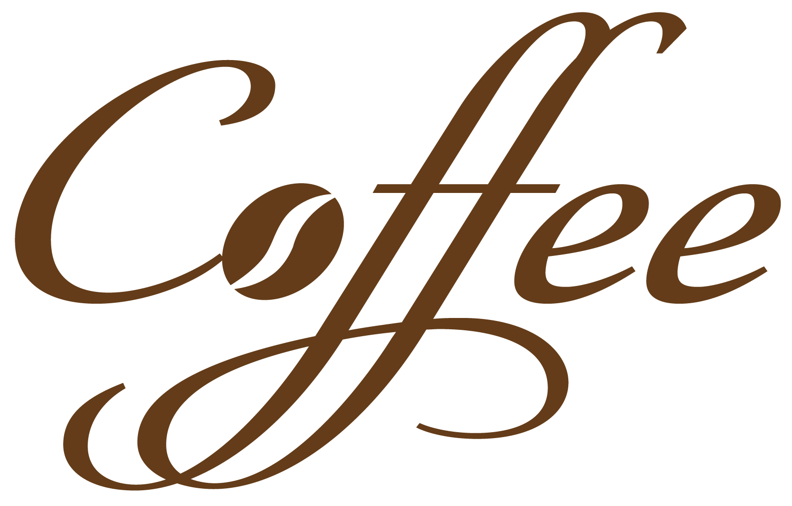 Coffee Decorative Text PNG Vector Clipart 