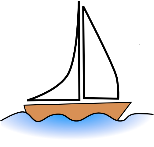 Sailing boat clipart 