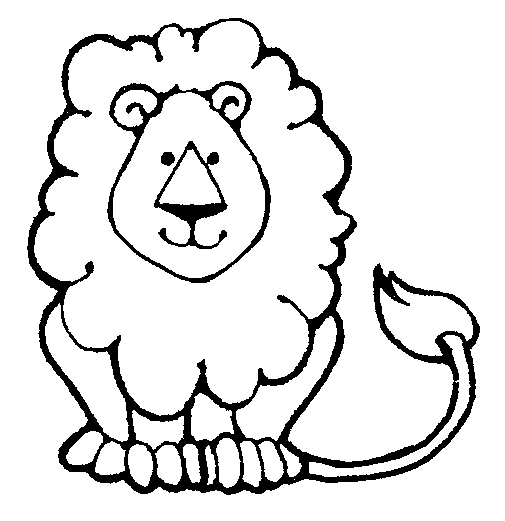Lion Black And White Clipart 