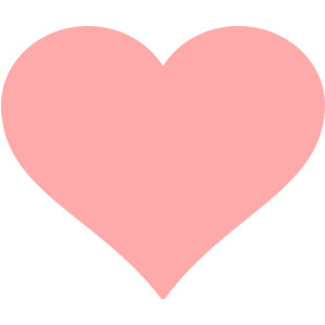 Pink heart clipart with no background 
