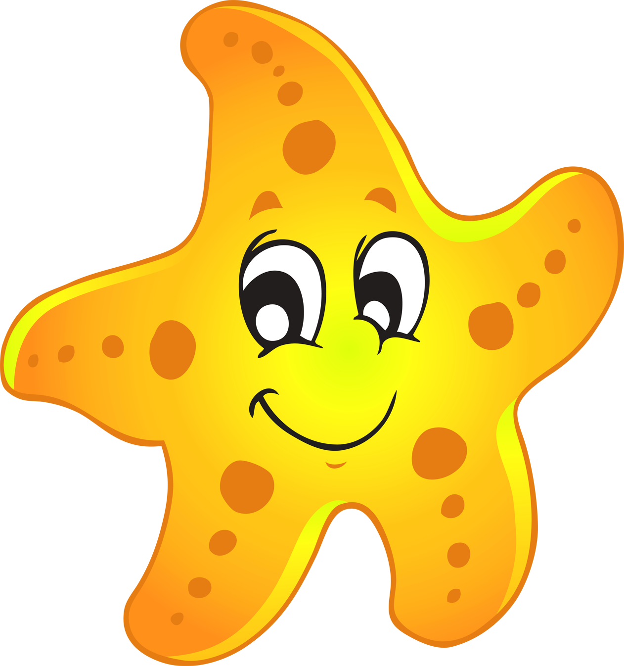Baby sea star clipart 