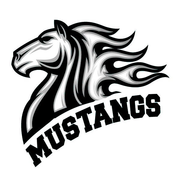 Mustang clipart mascot 