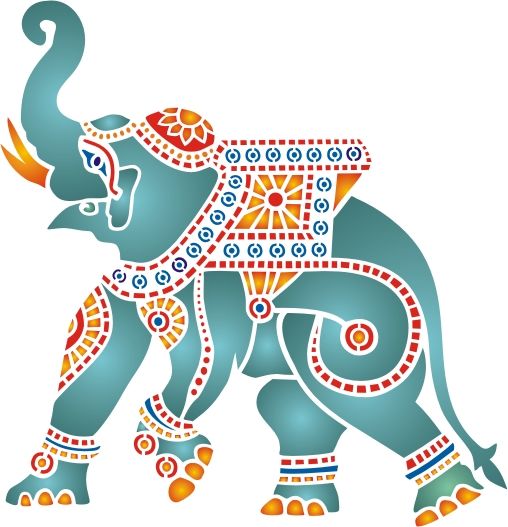Painted Indian Elephant 
