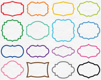 Pastel Rainbow Frame Clipart Pastel Border by HoneyClipArt 