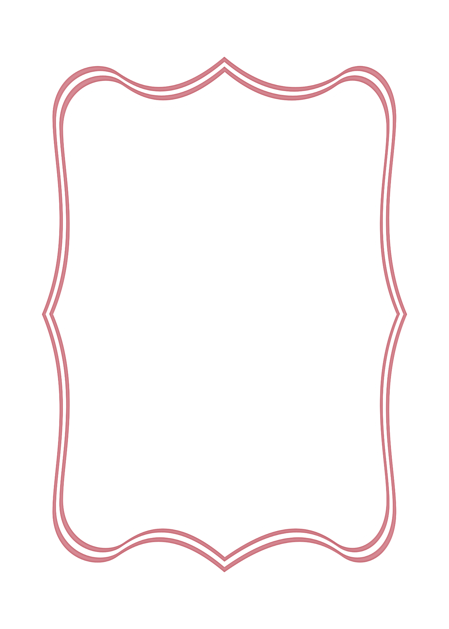 Pink bracket frame clipart outline 