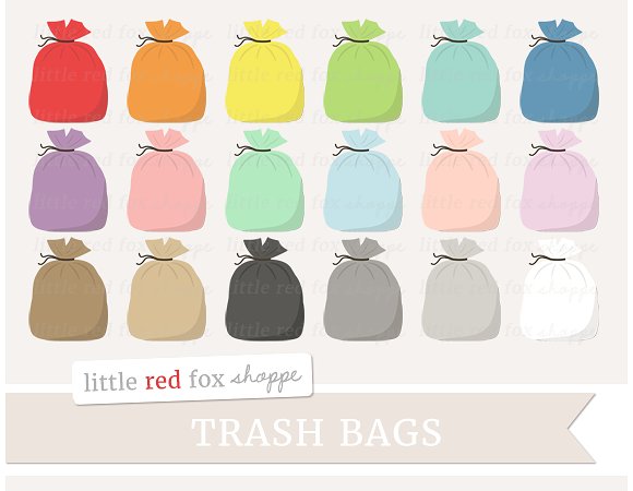Trash Bag Clipart ~ Illustrations on Creative Market 