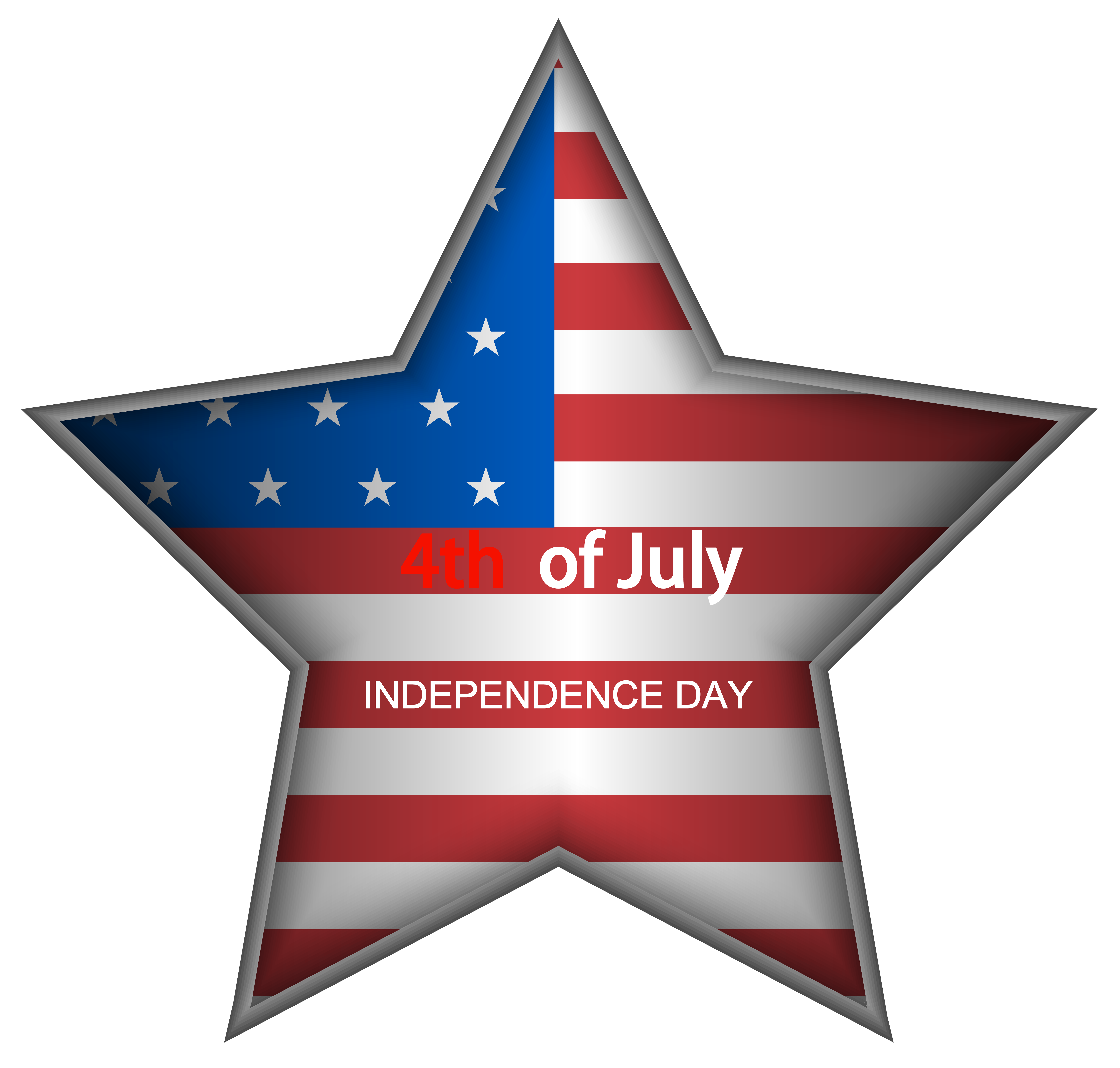 USA Independence Day Star PNG Clip Art Image 