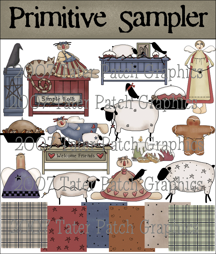 Country Primitive Clip Art Clip Art Library