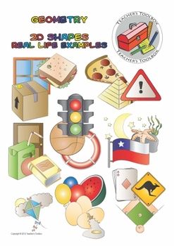 Geometry 2D shapes Real Life Example Clip Art 