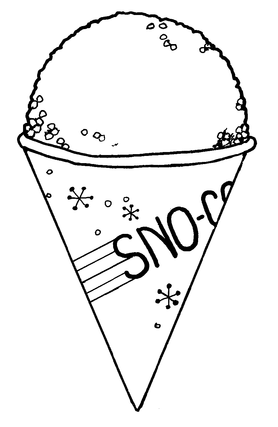 snow cone coloring sheet Clip Art Library