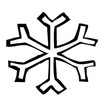 Black And White Snowflake Clipart 