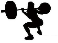 Female weightlifting clipart 