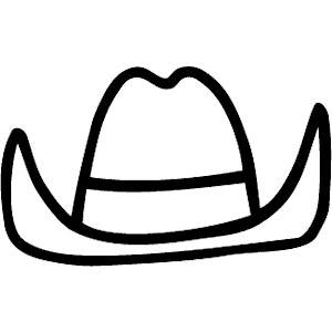 Cowboy hat clipart free 