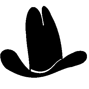 Black cowboy hat clipart 