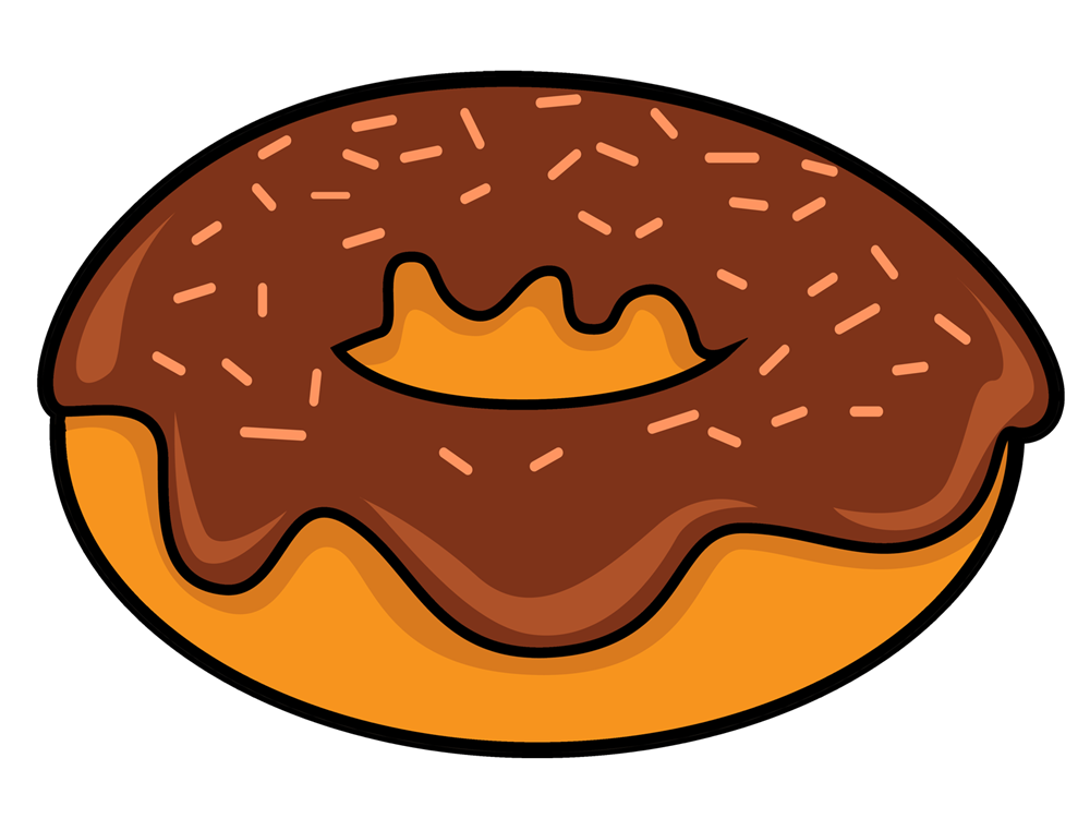 Chocolate donut clipart 
