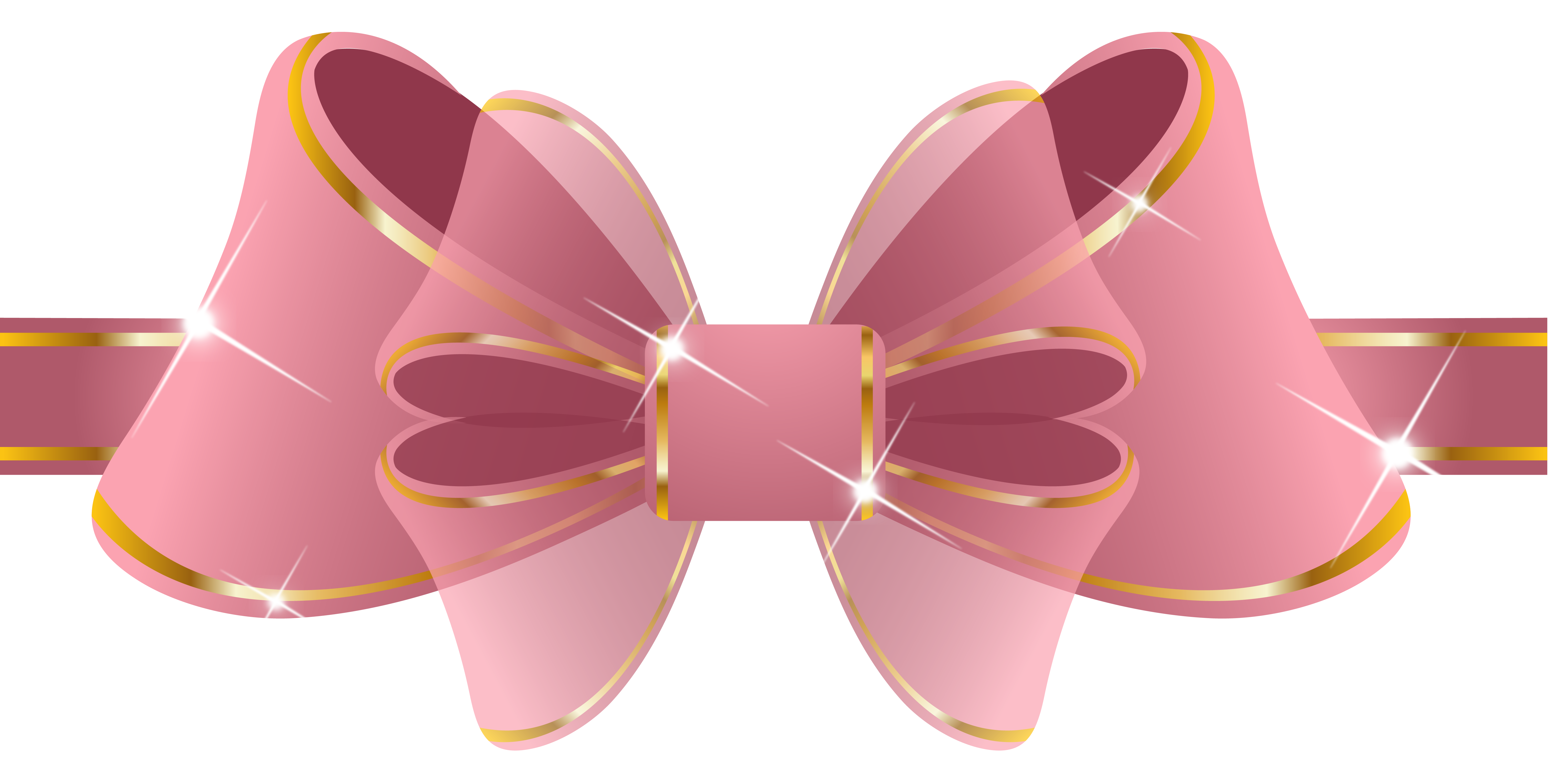 Beautiful Pink Ribbon PNG Clipart Image 