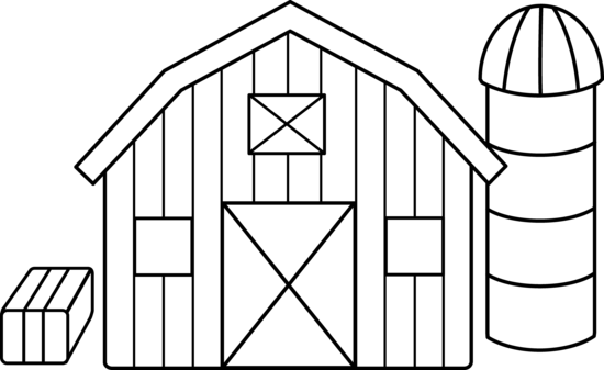 Clipart barn outline 