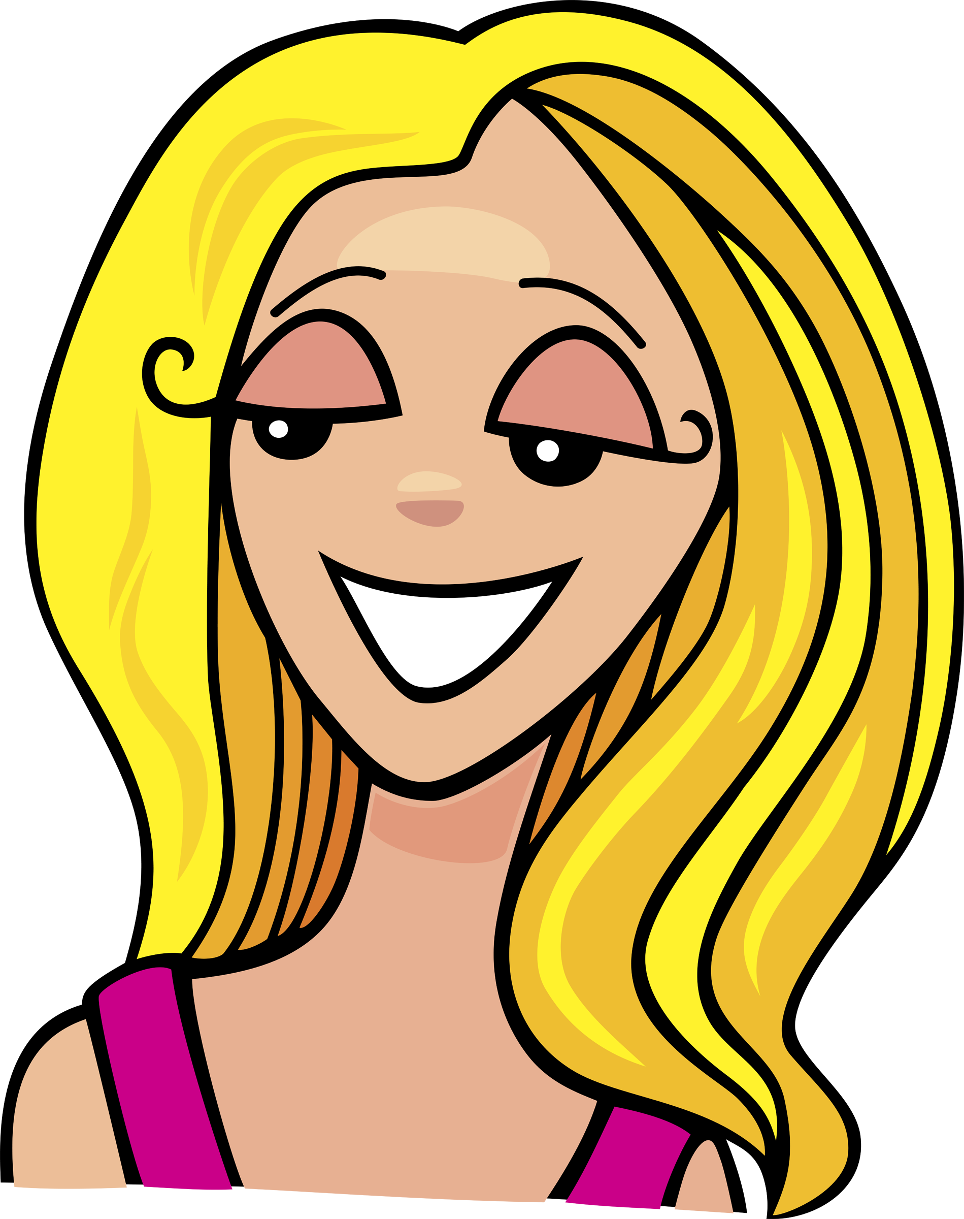 clip art blonde hair - Clip Art Library