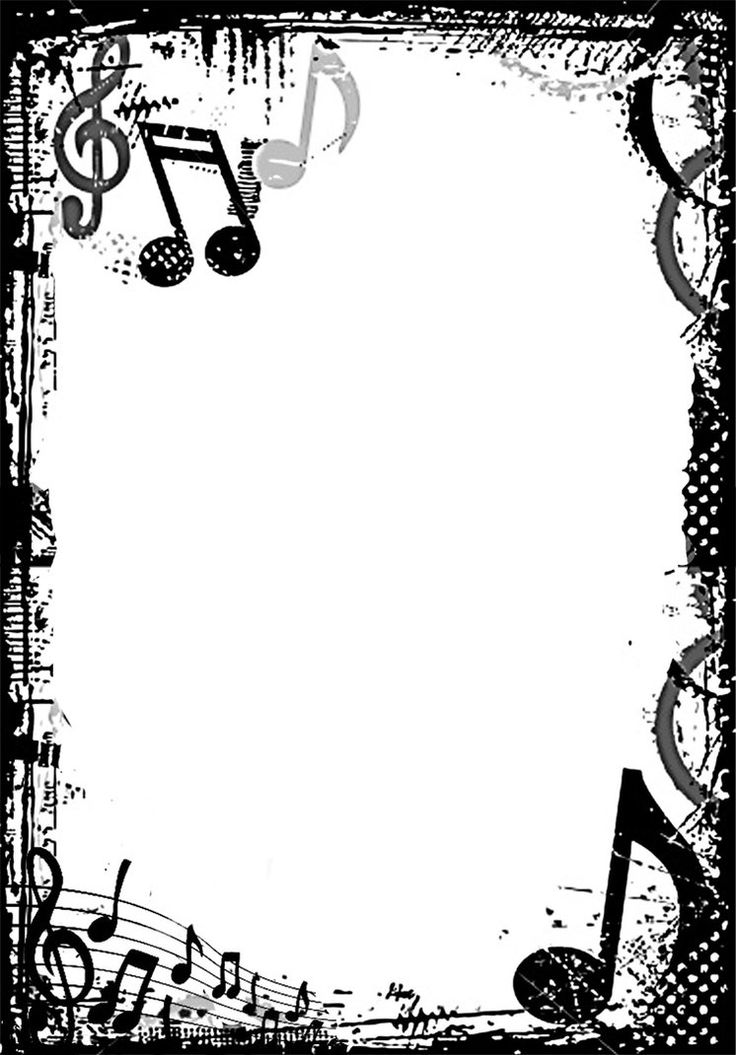 Music borders and frames clipart 