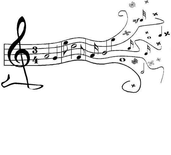 Free Music Notes Border Clipart Image 