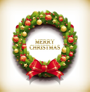 Christmas wreath clip art free vector download 