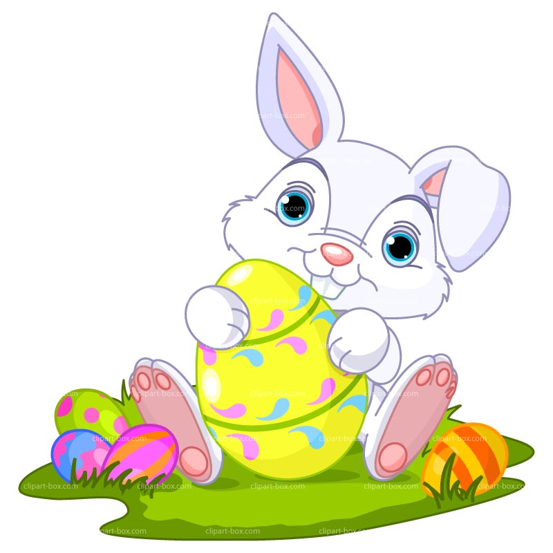 Free clipart rabbit easter eggs 