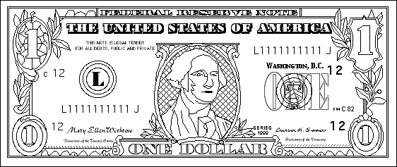 Quarter And Dollar Bill Clipart 