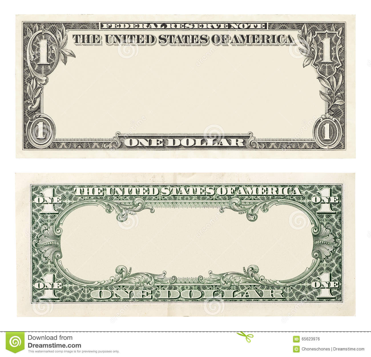 One Dollar Bill Printable Template Printable Templates