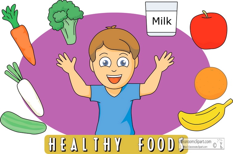 cartoon healthy food for kids - Clip Art Library