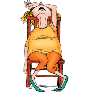 Frustrated woman clipart 