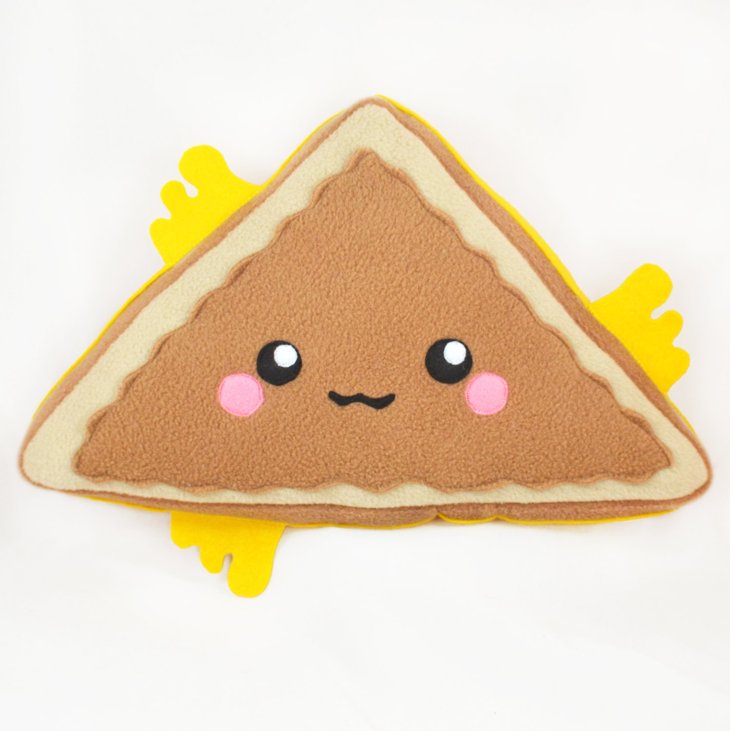 Grilled cheese sandwich triangle pillow / plush toy by Plusheez 