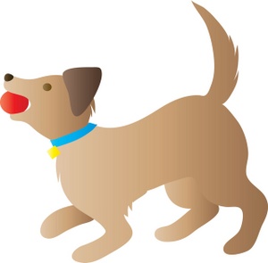 Dog Playing With Ball Clipart 
