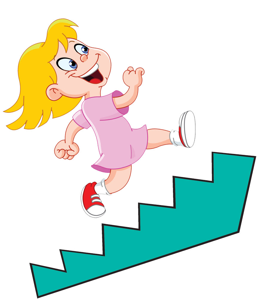 climbing up stairs clipart