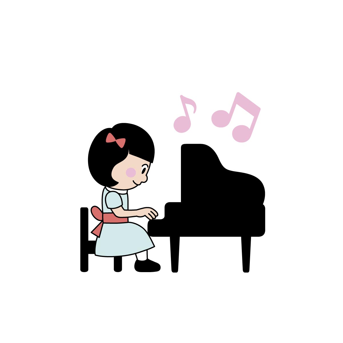 free clipart girl playing piano - photo #36