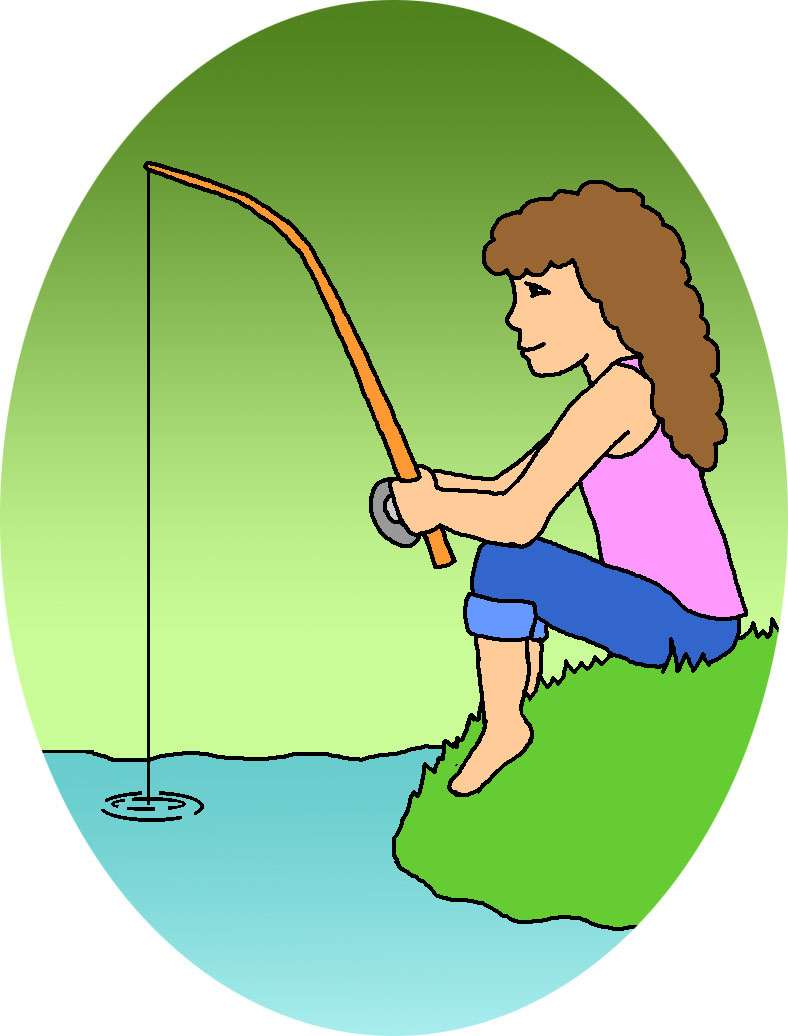 Clipart pictures of people fishing 
