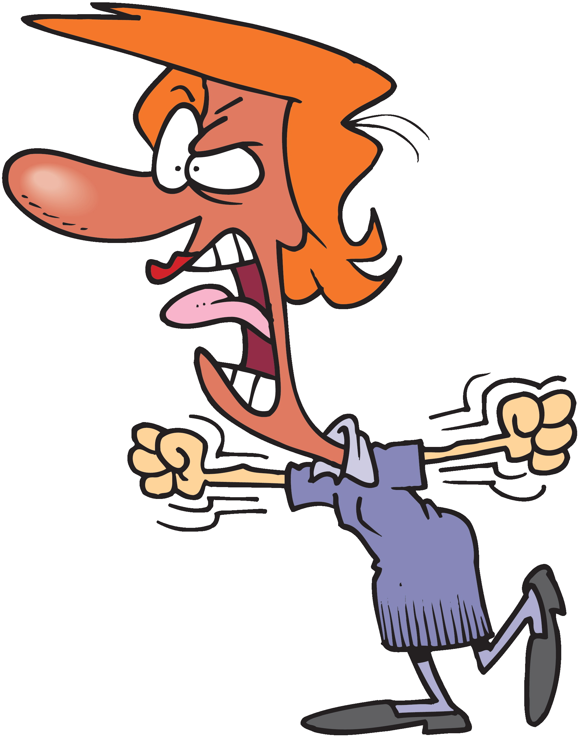 angry woman cartoon transparent - Clip Art Library