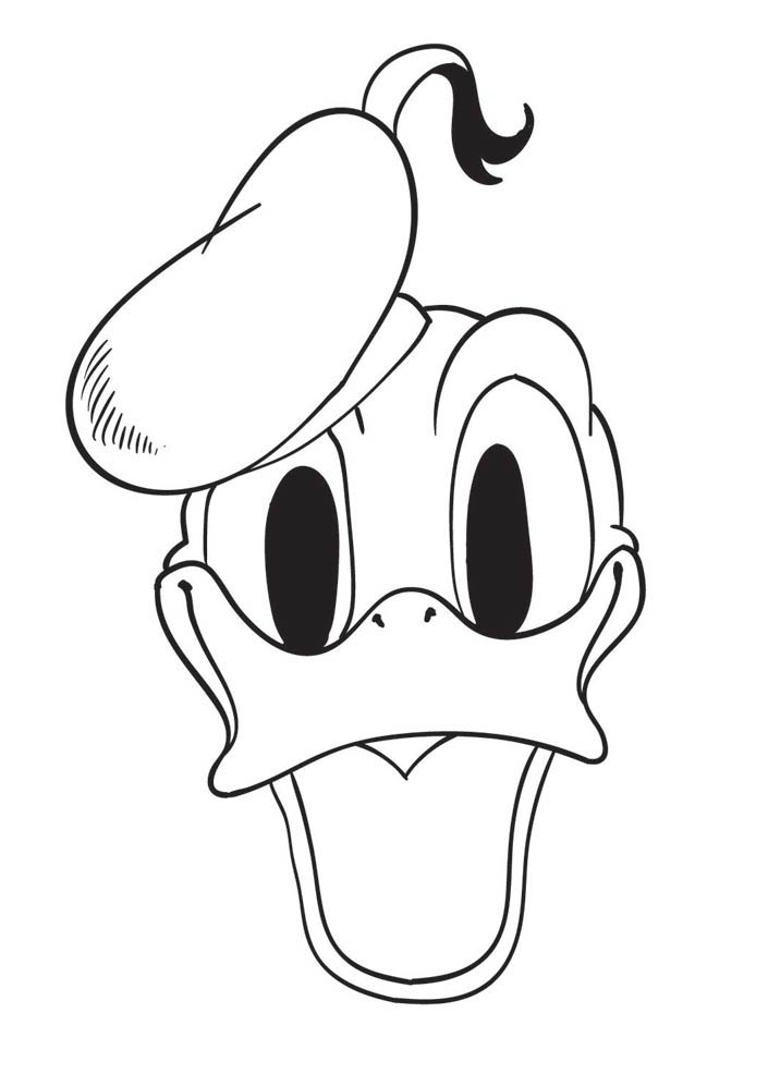 Clip Arts Related To : donald duck face simple drawing. 