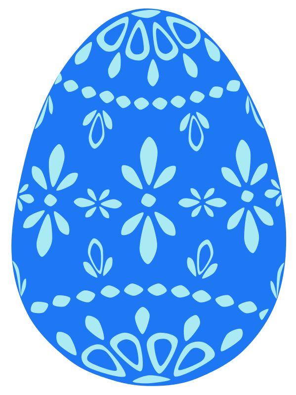 Blue easter egg clipart 
