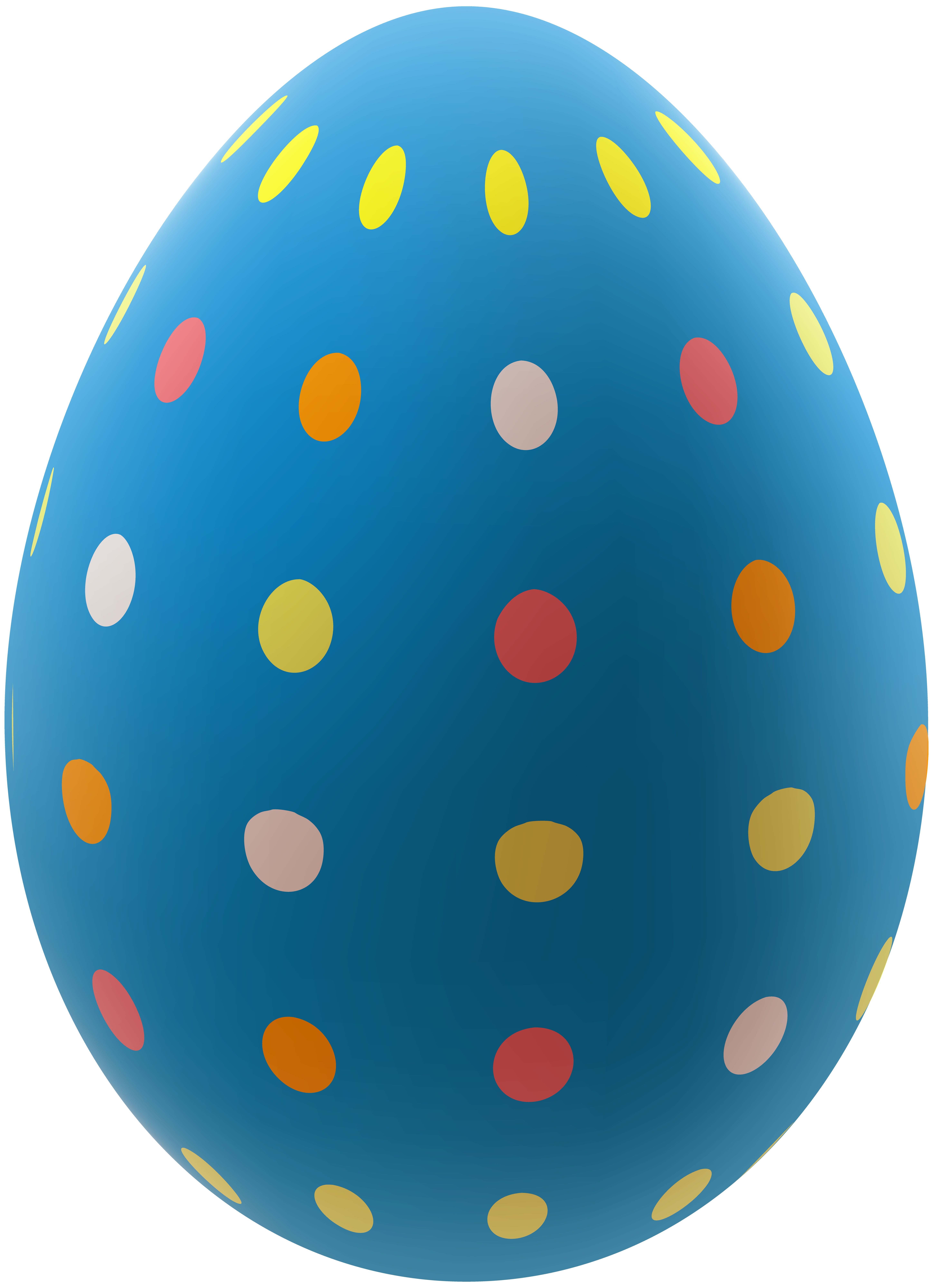 Easter Egg Blue PNG Clip Art Image 