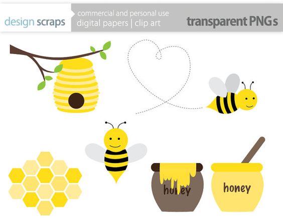 be+clip+art+graphics+bumble+bee+honey+bee+hive+by+designscraps,+$ 