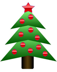 Modern Christmas Tree Clip Art 