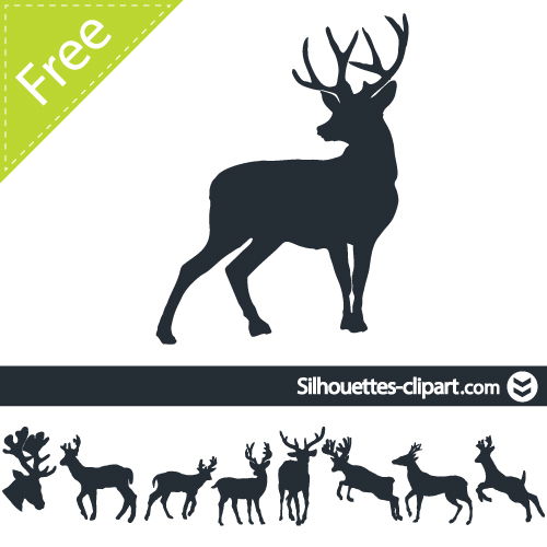 Deer vector silhouette 